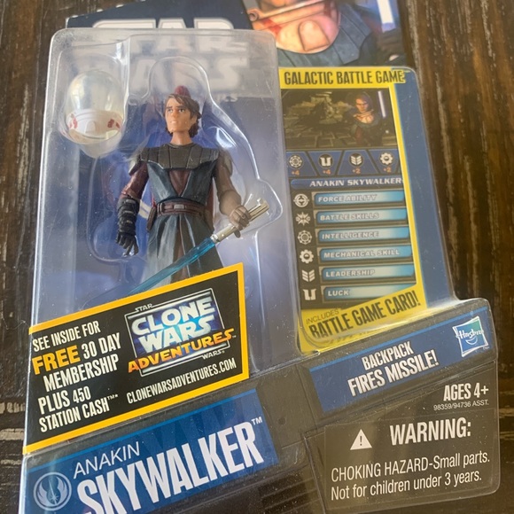 Star Wars The Clone Wars CW07 Anakin Skywalker Action Figure Hasbro New - Picture 5 of 5